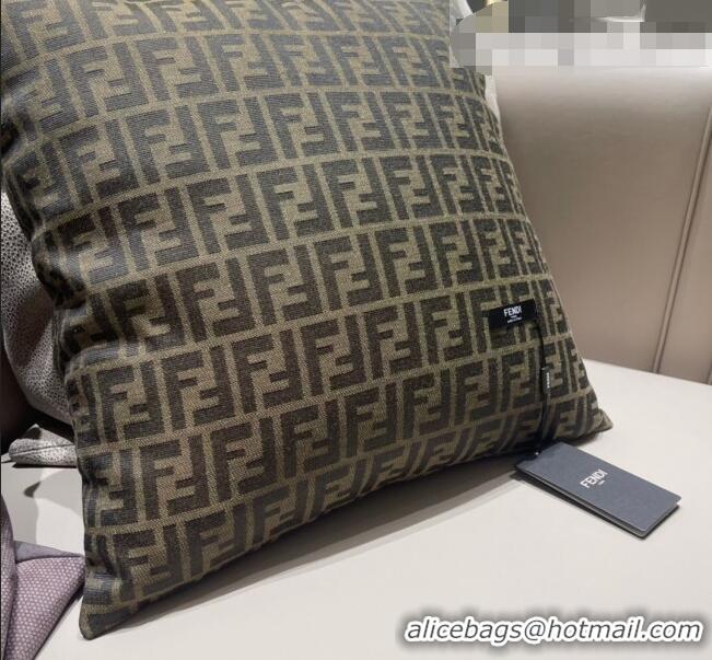 Inexpensive Fendi FF Sqaure Pillow 45x45cm F1339 Beige 2021