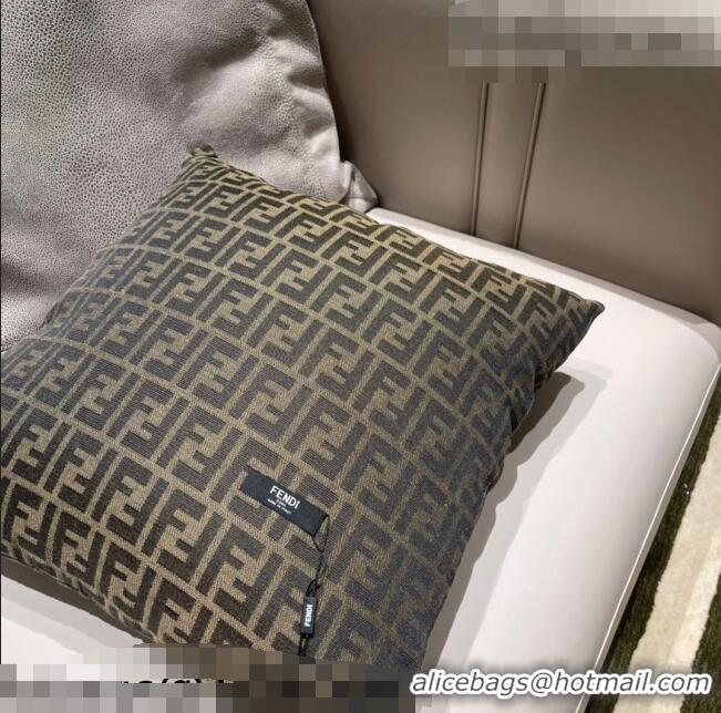 Inexpensive Fendi FF Sqaure Pillow 45x45cm F1339 Beige 2021