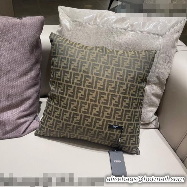 Inexpensive Fendi FF Sqaure Pillow 45x45cm F1339 Beige 2021