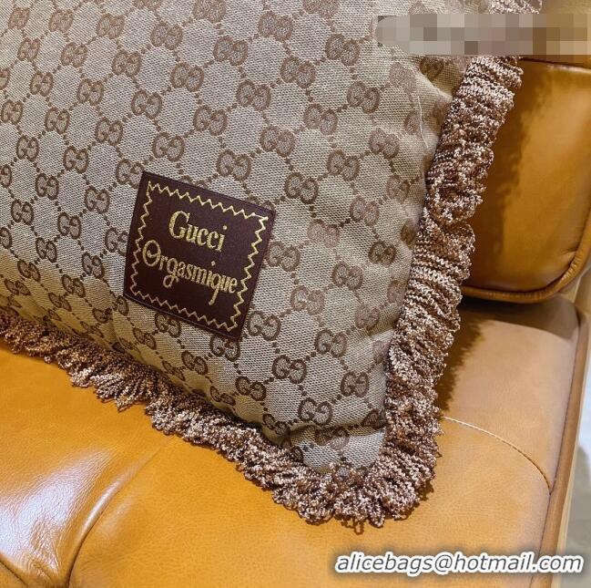 Promotional Gucci GG Case Throw Pillow G1339 Brown 2021