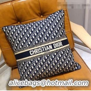 Top Grade Dior Large Sqaure Cushion in Blue Oblique Canvas CD1342 2021