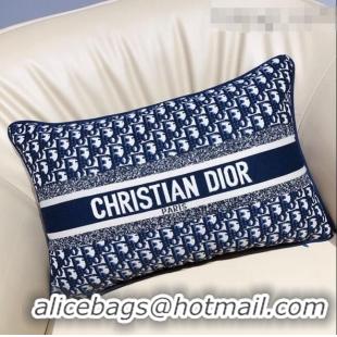 Buy Inexpensive Dior Rectangular Cushion in Blue Oblique Canvas CD1341 2021