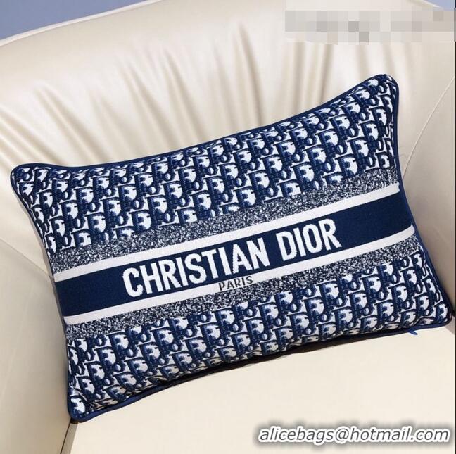 Buy Inexpensive Dior Rectangular Cushion in Blue Oblique Canvas CD1341 2021