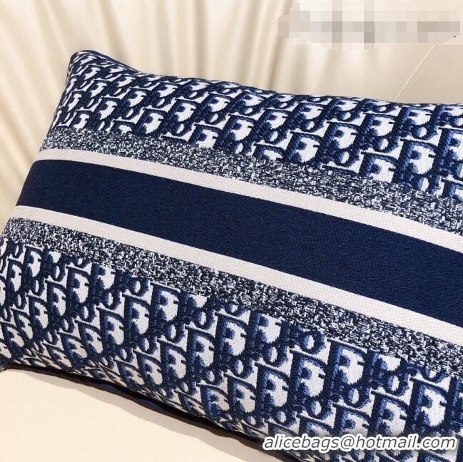 Buy Inexpensive Dior Rectangular Cushion in Blue Oblique Canvas CD1341 2021