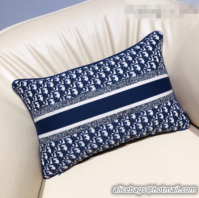 Buy Inexpensive Dior Rectangular Cushion in Blue Oblique Canvas CD1341 2021