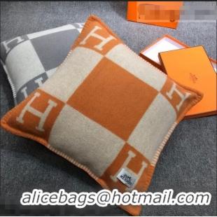 Traditional Specials Hermes Avalon Wool Pillow 55x55cm H0149 Orange 2021