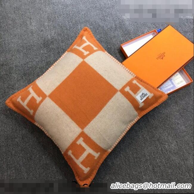 Traditional Specials Hermes Avalon Wool Pillow 55x55cm H0149 Orange 2021