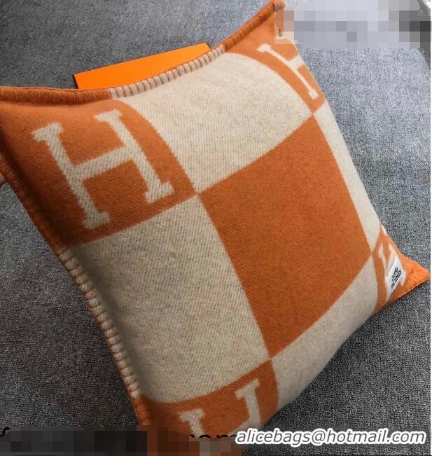 Traditional Specials Hermes Avalon Wool Pillow 55x55cm H0149 Orange 2021