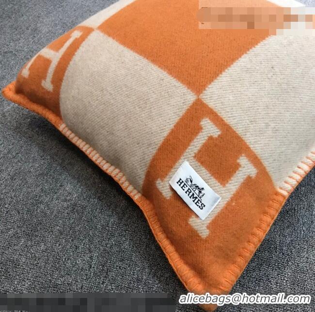 Traditional Specials Hermes Avalon Wool Pillow 55x55cm H0149 Orange 2021