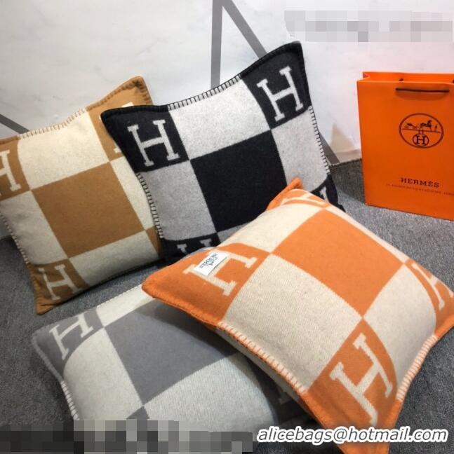 Traditional Specials Hermes Avalon Wool Pillow 55x55cm H0149 Orange 2021