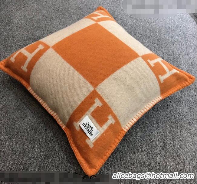 Traditional Specials Hermes Avalon Wool Pillow 55x55cm H0149 Orange 2021