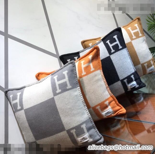 Traditional Specials Hermes Avalon Wool Pillow 55x55cm H0149 Orange 2021