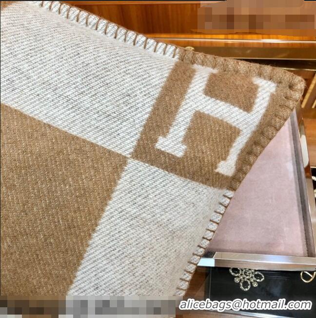 Buy Discount Hermes Avalon Wool Pillow 45x45cm H110218 Brown 2021