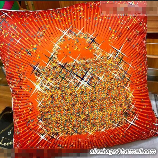 Top Grade Hermes Horse Pillow 45x45cm H110219 Red/Gold 2021