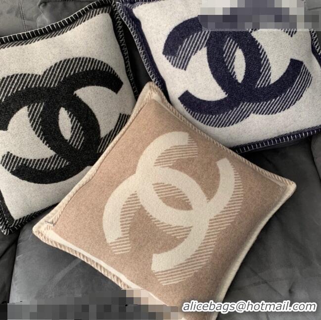 Reasonable Price Chanel Wool CC Pillow/Cushion 55x55cm C0202 Beige 2021