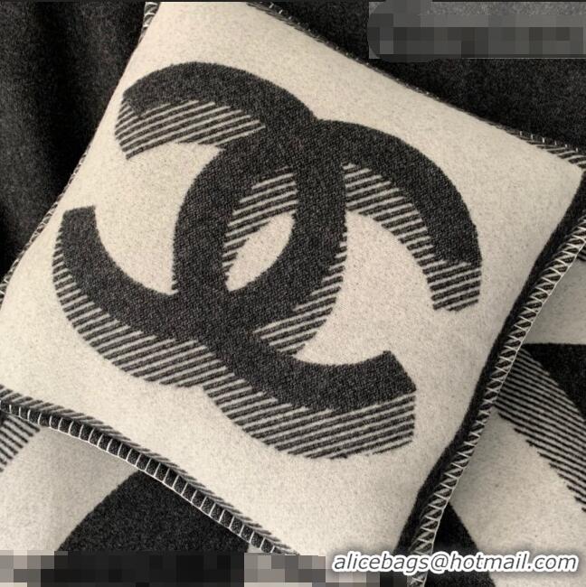 Good Looking Chanel Wool CC Pillow/Cushion 55x55cm C0202 Black 2021