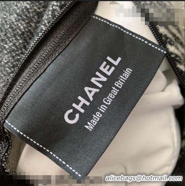 Good Looking Chanel Wool CC Pillow/Cushion 55x55cm C0202 Black 2021