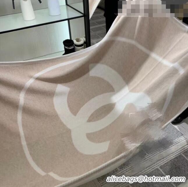 Buy Discount Chanel Wool Pillow And Blanket H110268 Beige 2021