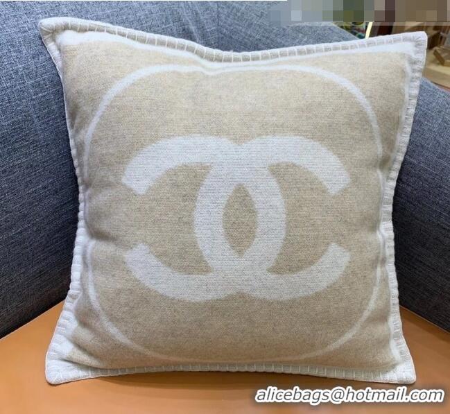 Buy Discount Chanel Wool Pillow And Blanket H110268 Beige 2021