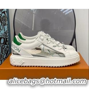 Sumptuous Louis Vuitton Transparent Time Out Sneaker White/Green 0329051