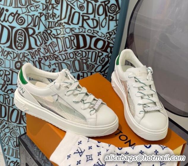 Sumptuous Louis Vuitton Transparent Time Out Sneaker White/Green 0329051