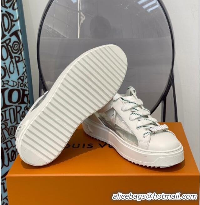 Sumptuous Louis Vuitton Transparent Time Out Sneaker White/Green 0329051