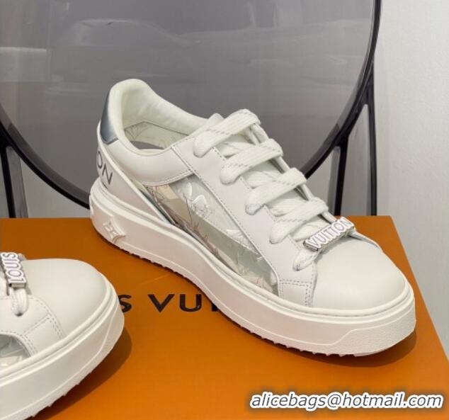 Best Quality Louis Vuitton Transparent Time Out Sneaker White/Silver 0329052