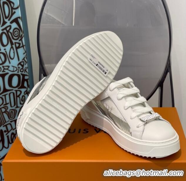 Best Quality Louis Vuitton Transparent Time Out Sneaker White/Silver 0329052