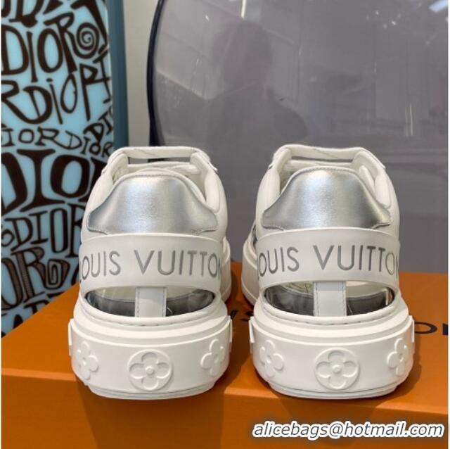 Best Quality Louis Vuitton Transparent Time Out Sneaker White/Silver 0329052