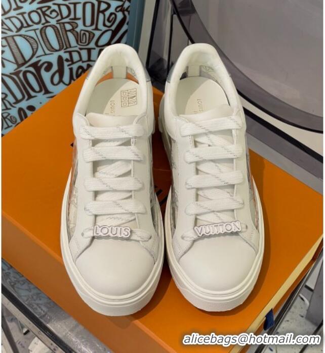 Best Quality Louis Vuitton Transparent Time Out Sneaker White/Silver 0329052