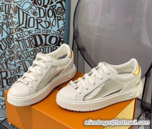 Charming Louis Vuitton Transparent Time Out Sneaker White/Gold 0329053