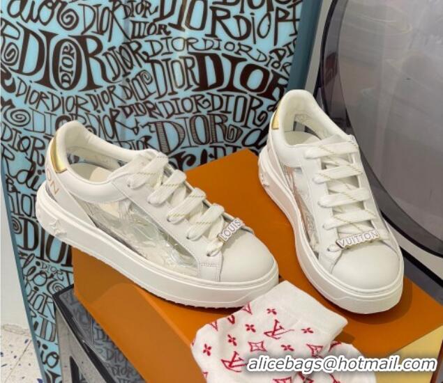 Charming Louis Vuitton Transparent Time Out Sneaker White/Gold 0329053