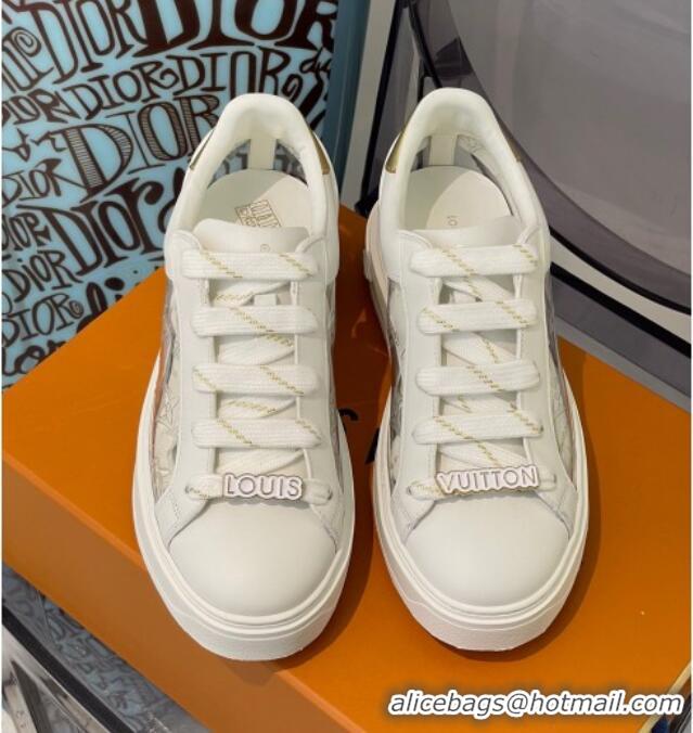 Charming Louis Vuitton Transparent Time Out Sneaker White/Gold 0329053