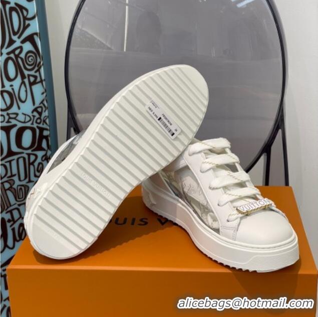 Charming Louis Vuitton Transparent Time Out Sneaker White/Gold 0329053