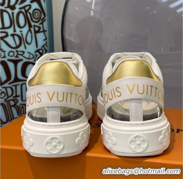 Charming Louis Vuitton Transparent Time Out Sneaker White/Gold 0329053