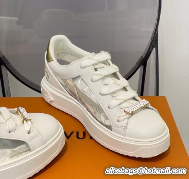 Charming Louis Vuitton Transparent Time Out Sneaker White/Gold 0329053