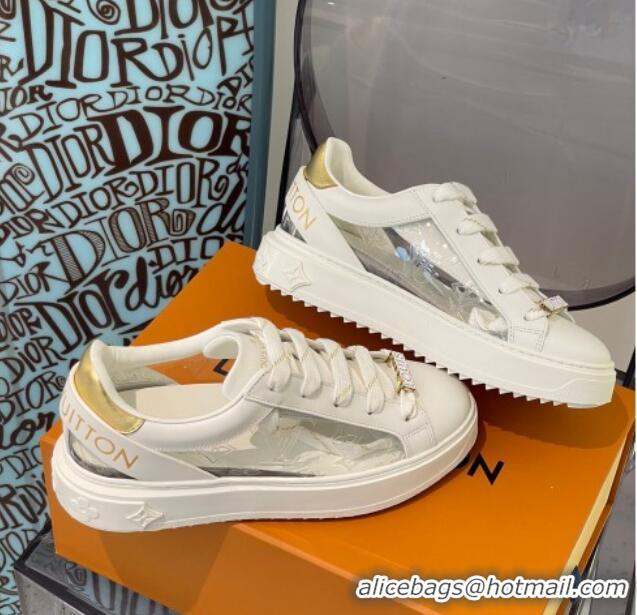 Charming Louis Vuitton Transparent Time Out Sneaker White/Gold 0329053