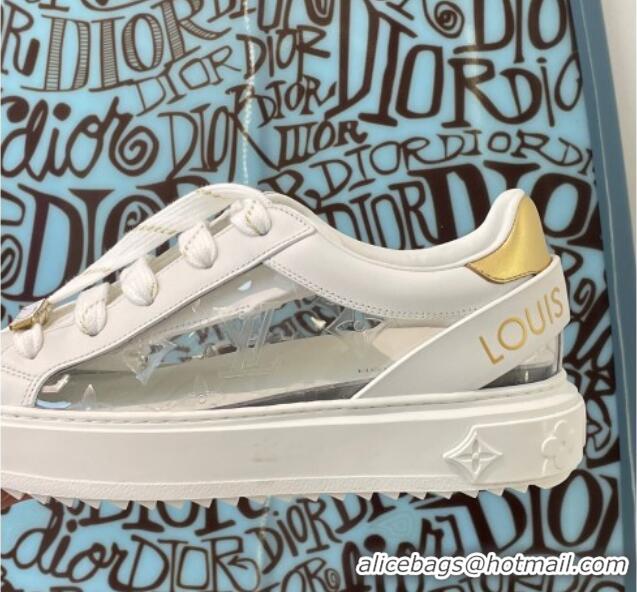 Charming Louis Vuitton Transparent Time Out Sneaker White/Gold 0329053