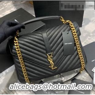 Super Quality Saint Laurent Classic Large College Monogram Bag 392738 Black/Gold