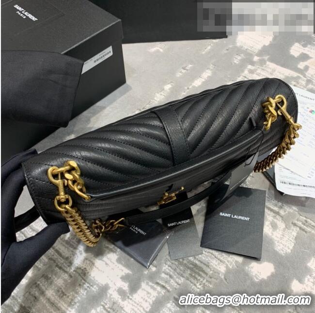 Super Quality Saint Laurent Classic Large College Monogram Bag 392738 Black/Gold