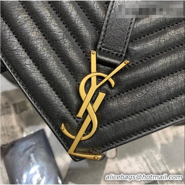 Super Quality Saint Laurent Classic Large College Monogram Bag 392738 Black/Gold