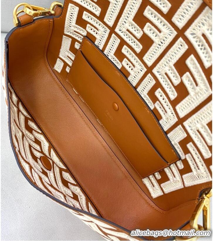 Reasonable Price Fendi Baguette leather bag 8BR600A Camel