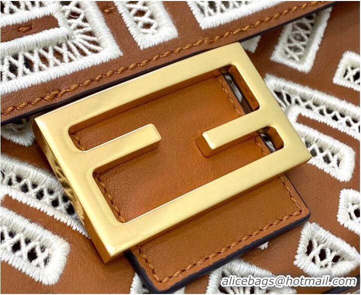 Reasonable Price Fendi Baguette leather bag 8BR600A Camel