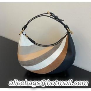 Market Sells Fendi graphy Small Leather bag with beige and brown inlay 8BR798A