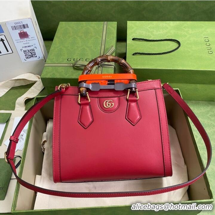 Shop Grade Gucci Diana small tote bag 660195 Red