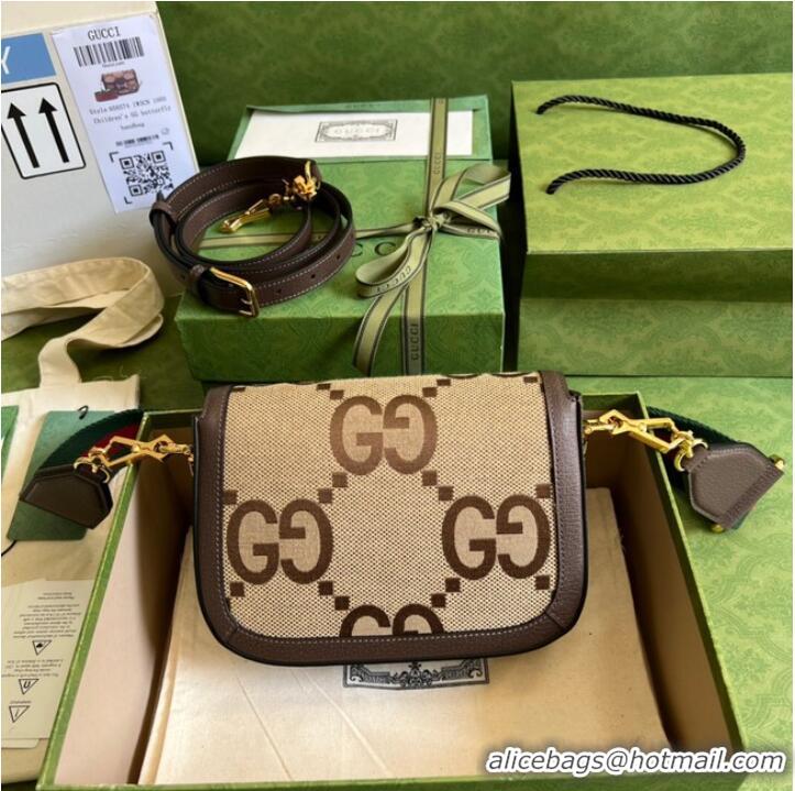 Top Quality Gucci Horsebit 1955 jumbo GG mini bag 658574 brown