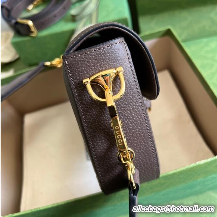 Top Quality Gucci Horsebit 1955 jumbo GG mini bag 658574 brown