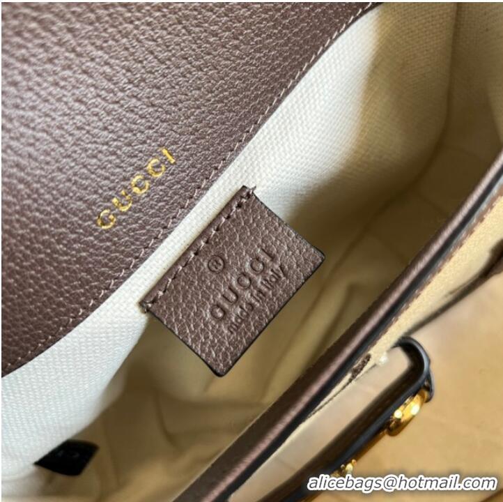 Top Quality Gucci Horsebit 1955 jumbo GG mini bag 658574 brown