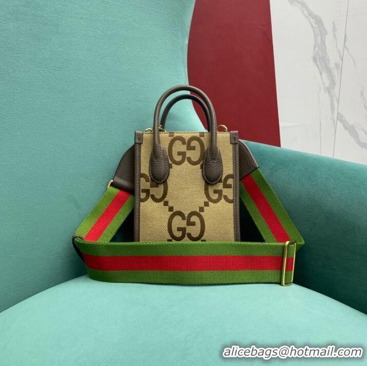 Promotional Gucci Jumbo GG mini tote bag 699406 brown