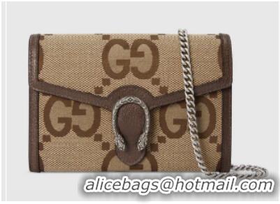 Good Product Gucci Dionysus jumbo GG chain wallet 401231 brown